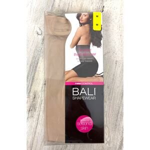 Bali Womens M Nude Firm-Control Hi-Waist Thigh Slimmer Pantyhose Workwear NEW